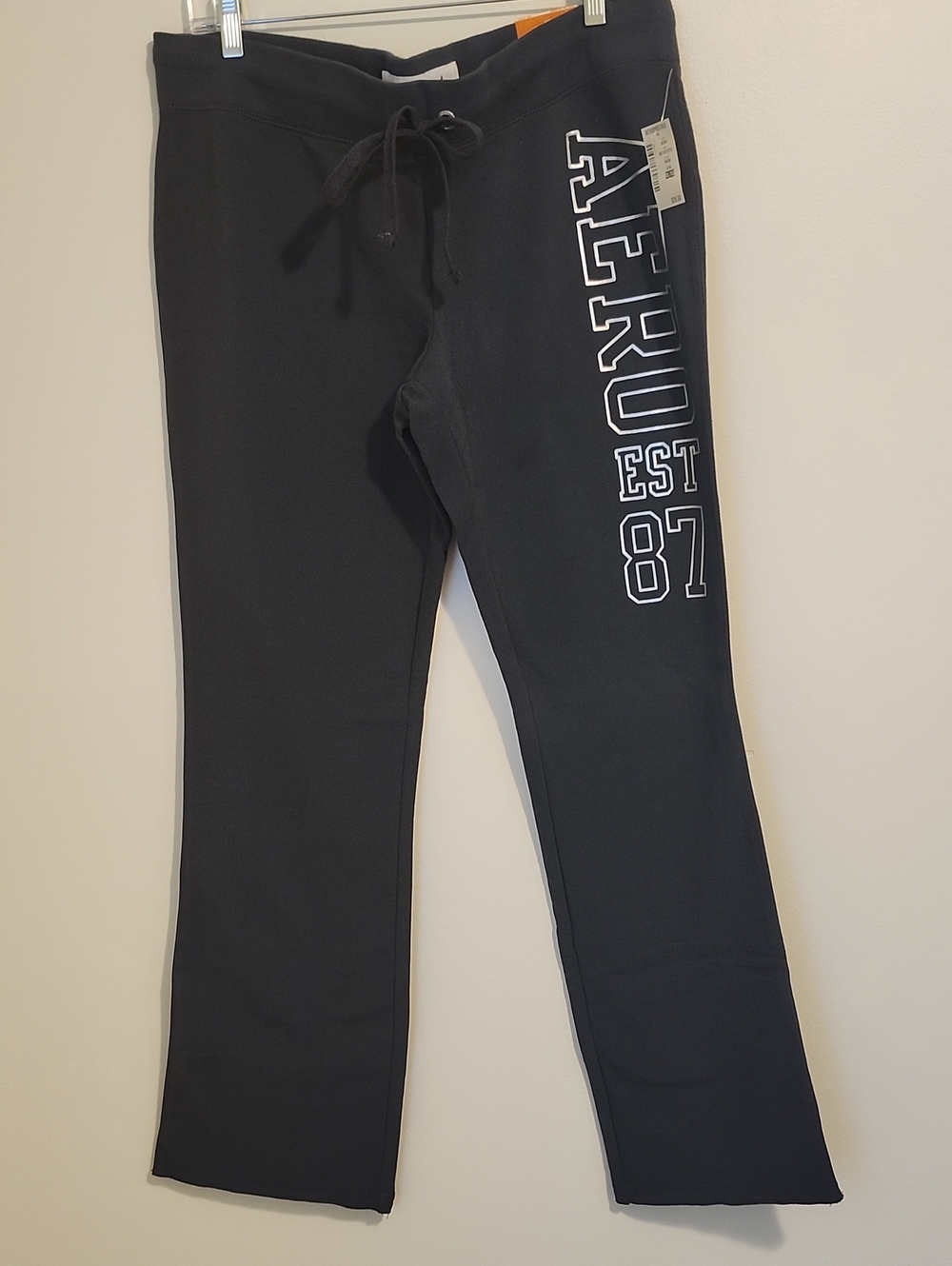 NWT Aeropostale AERO 87 Fit & Flare Fleece Lined Sweat Pants Y2K Style